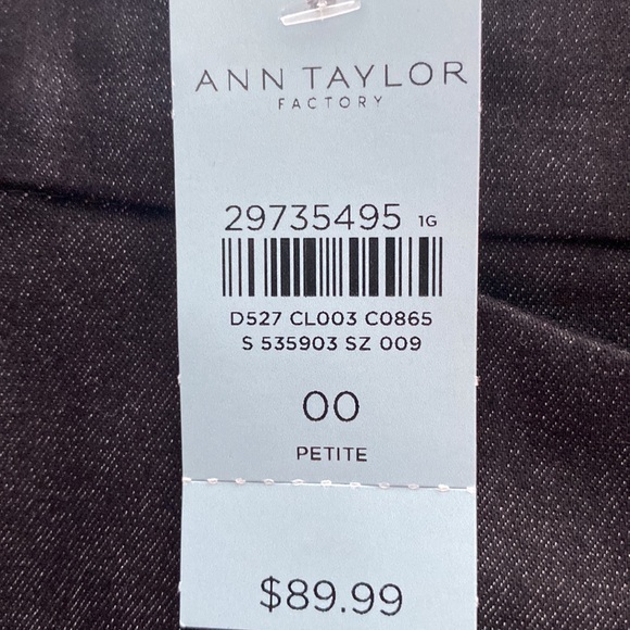 Ann Taylor Factory “The Straight” dress pants with curvy fit; charcoal grey. - Picture 2 of 2
